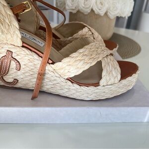 SOLD! Jimmy Choo Dellena 100mm Wedge Sandals-Brand New